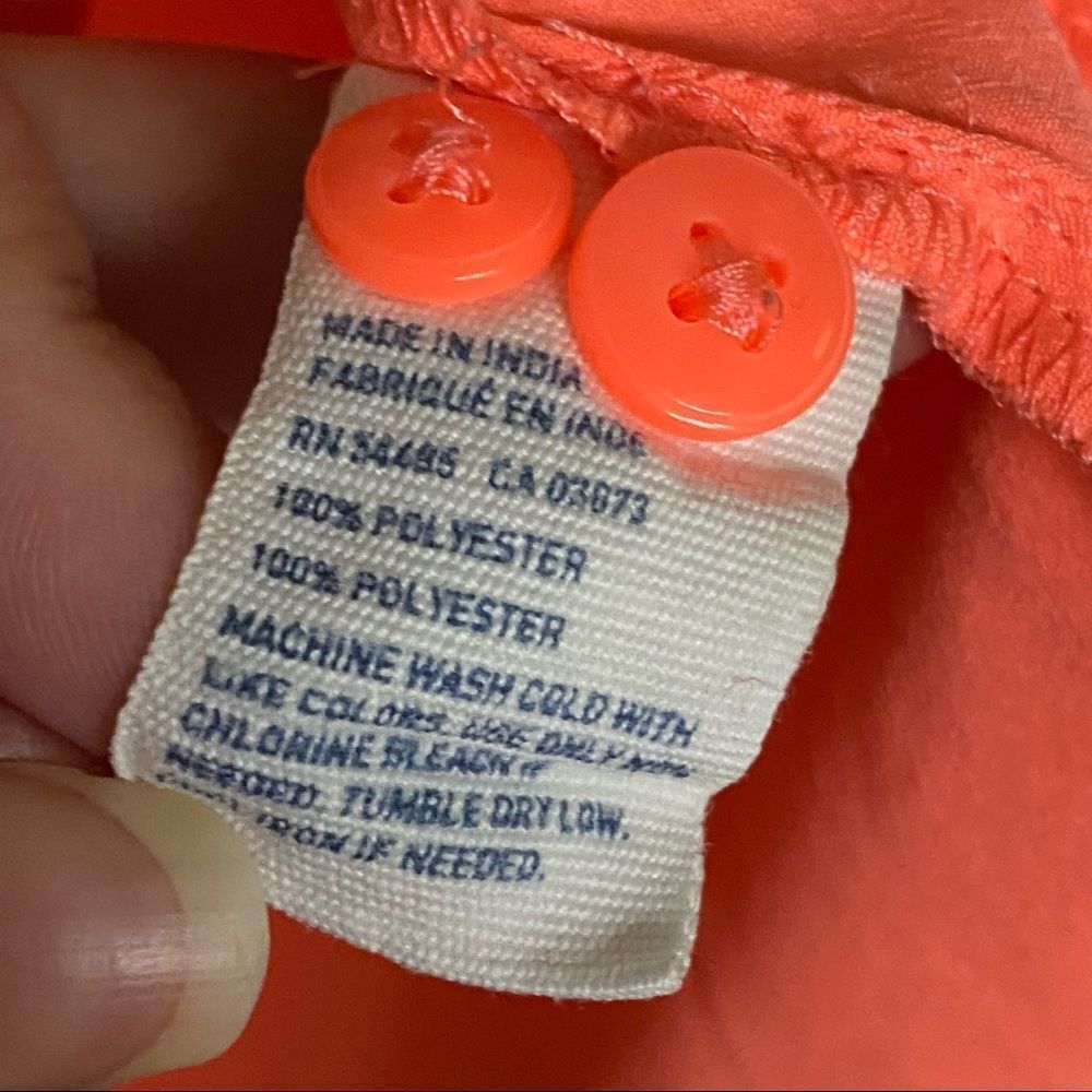 American Eagle Outfitters Bright Orange/V-neck - Picture 8 of 8